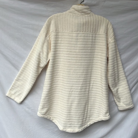 NWT Soft Surroundings Cream 1/2 Zip Pullover Sweatshirt. SzSM - Picture 8 of 11
